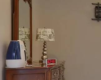 Dresser with mirror - please note the top of the dresser is damaged