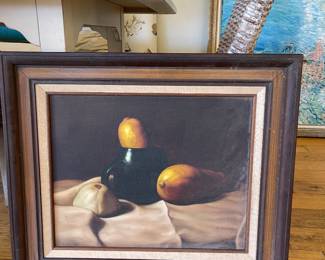 Al Alfred Jackson, was an African-American artist, who was born in the 1940’s. He studied art at the American Academy in Chicago, Illinois. For a time he was employed as a commercial artist and then painted mostly still life paintings. 
$650
He was fascinated with  water drops and South Western pottery. He would sit at his easel for hours at a time, painting and repainting a drop of moisture or the stem of a vegetable or fruit. 

Alfred Jackson won many first place gold medals for his realistic still life paintings. He participated in the Annual Gold Coast as well as the 57th Street Art Fairs. He battled a debilitating disease of diabetes for a large portion of his life and was a recluse who did not want to share the details of his life. 

It was common for him to stop painting for long stretches of time and then to resume. 

Alfred Jackson died in 2001.