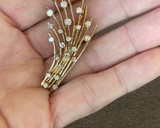$1575 Brooch Diamond and Gold