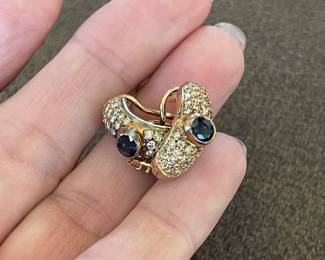 $3960 Diamond and Sapphire earrings