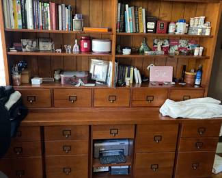 Large Wood Wall unit with desk in the Primary Bedroom $800