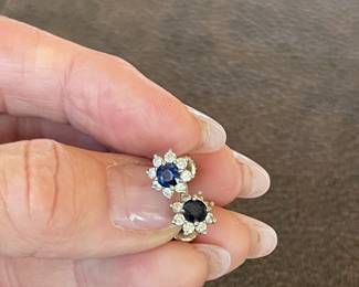 Sapphire and Diamond Earrings $855 