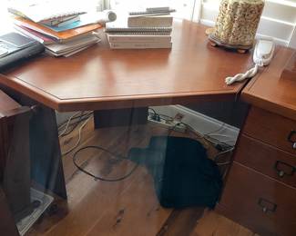 Large Wood Wall unit with desk in the Primary Bedroom $800