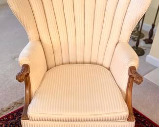 Channel Fan Back Upholstered Chair