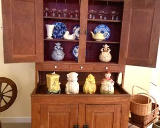 Antique Primitive Step Back Cabinet