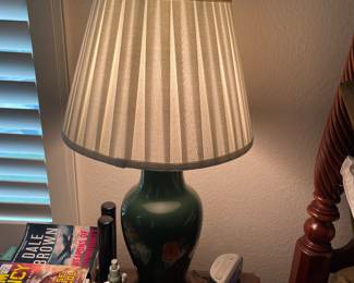 pair of chinese green lamps