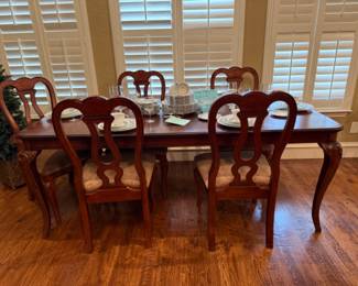 Dining room table and chairs