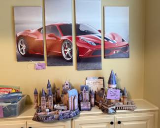 Harry Potter 3D Puzzle and Sports Car wall art