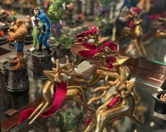 Brass reindeer ornaments