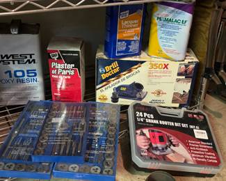 Router bits, tap and die sets