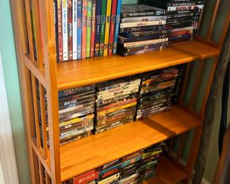 Folding book case, dvd’s vhs
