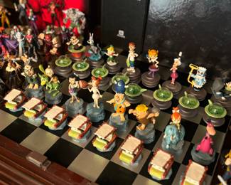 Rare Jetsons and Flintstones chess set