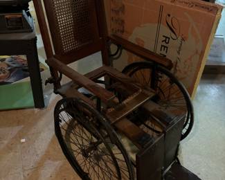 Antique wheelchair
