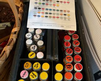 Large container of paints
