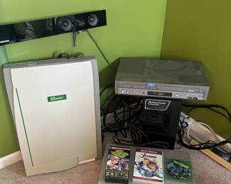 VCR DVD combo, scanner, sound bar system that goes with the tv