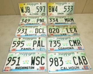 Mississippi License Plates