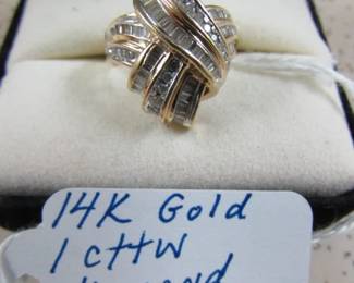 14K Diamond Dinner Ring