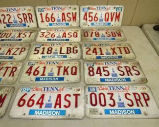 Madison County TN License Plates