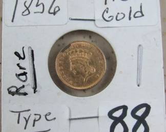 1856 Gold $1.00 Coin