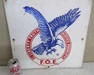 Metal F.O.E. Sign