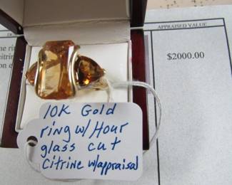 10K Citrine Ring