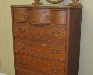 Oak Hi-Boy Chest w/Claw Feet