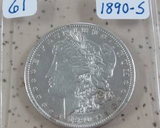 UNC. 1890-S Morgan Dollar