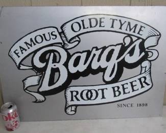 Metal Double Sided Barq's Root Beer Sign