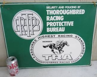 Metal Horse Racing Sign