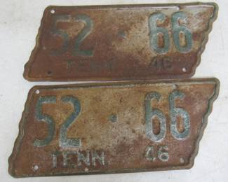 1946 TN State Shape License Plates