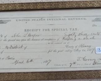1867 IRS Receipt