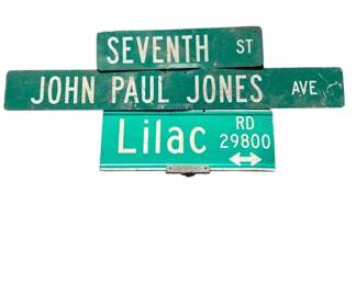 Lot # : 446z - John Paul Jones Ave sign & others
