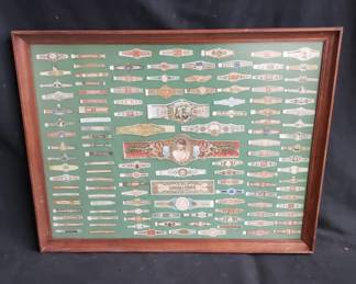 Lot # : 541 - Vintage cigar label art in frame
