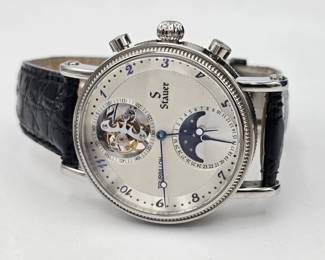 Lot # : 165 - Stauer men's 42mm automatic wristwatch new in original watch packaging
