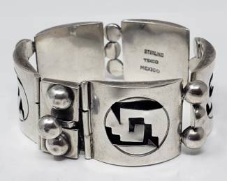 Lot # : 46 - Taxco (Mexico) sterling silver handmade bracelet
