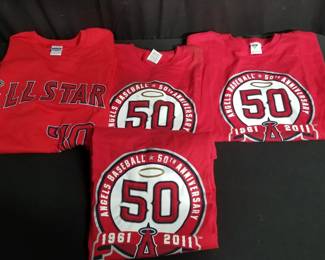 Lot # : 370 - Group of MLB Angels T-shirts

