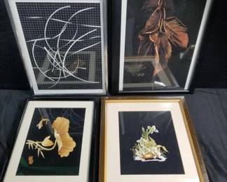 Lot # : 311 - Group of wall art, signed lithograph, embroidery Box lot
