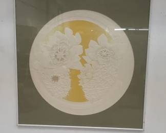 Lot # : 413 - Pencil signed and numbered embossed paper wall
