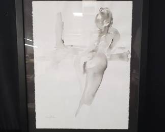 Lot # : 475 - Nancy R Wise. Nude watercolor painting
