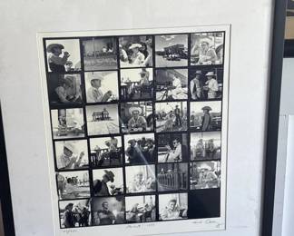 Lot # : 650m - James Dean contact sheet signed by Sid Avery
