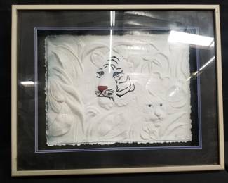 Lot # : 330 - Signed and numbered embossed tigee on paper
