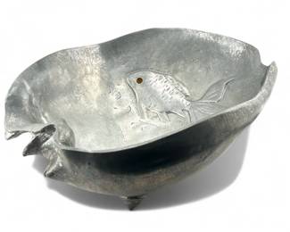 Lot # : 317a - Vintage 1977 Arthur Court conch shell & koi fish
