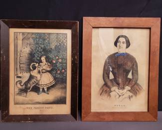 Lot # : 424 - Pair of vintage lithographs
