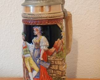 Lot # : 410d - Vintage German Gerz beer stein pewter lid
