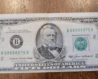 Lot # : 2y - 1985 B series $50.00 bill
