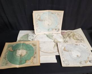 Lot # : 327 - Group of vintage lithograph maps

