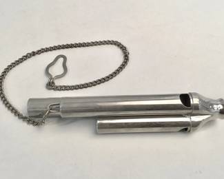 Lot # : 487 - Vintage German chromed triple-tone train
whistle