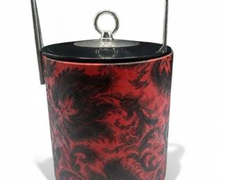 Lot # : 303a - Mid century red paisley ice bucket
