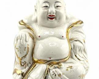 Lot # : 315a - Vintage ceramic Buddha figurine with gold
accents