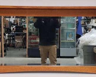 Lot # : 33 - Arts & Crafts-style beveled wall mirror
